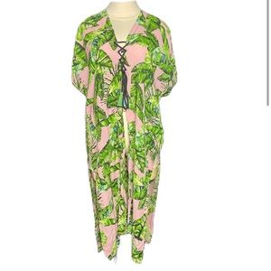 Steve Madden tropical print beach coverup